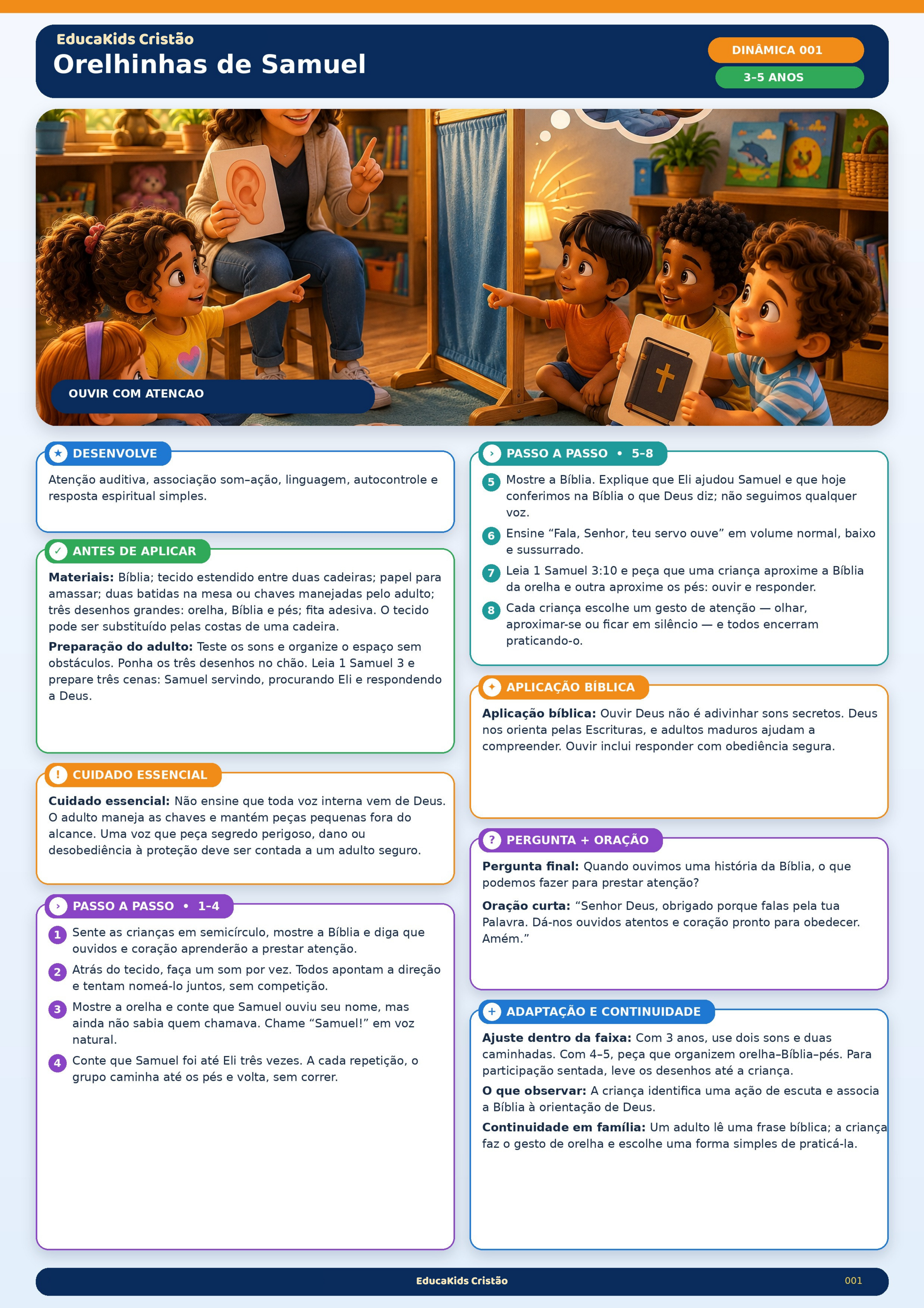 Lição Orelhinhas de Samuel